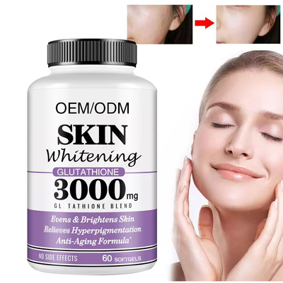60pcs Glutathion 500mg Beauté Peau Blanchiment Capsules Forme Personnalisée