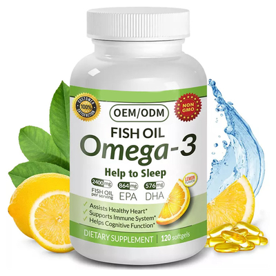 60 Softgels Omega-3 huile de poisson mg 1200 soutiennent sain
