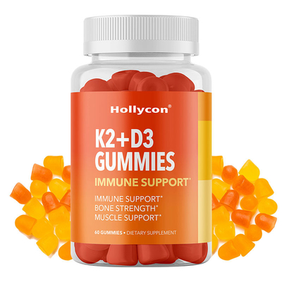 Santé d'os de la vitamine D3 K2 Gummies d'OEM et suppléments immunisés de Gummies de soutien