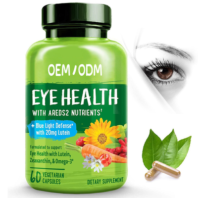L'anti fatigue complète l'OEM pour les capsules saines de Vegan de soutien 60 d'oeil de vision d'yeux secs