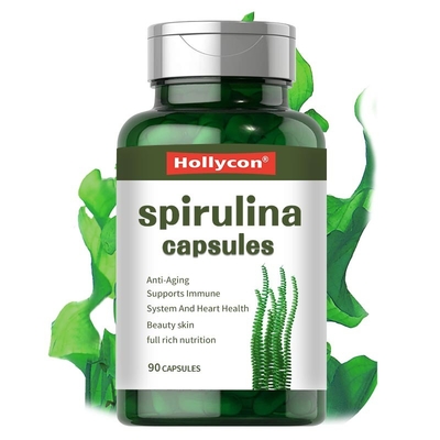 La peau anti-vieillissement Spirulina de beauté capsule la tension artérielle de contrôle
