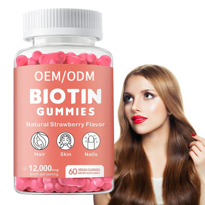Peau de cheveux de Gummies de vitamine de biotine de soins de la peau de marque de distributeur et capsules de Gummies de recroissance d'ongles