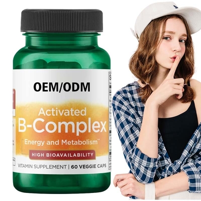 Disponibilité biologique élevée activée de capsule B-complexe de vitamine 60 capsules de Veg