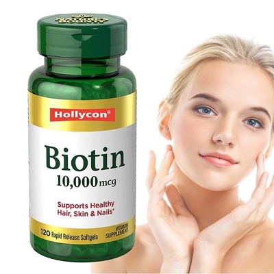 60PCS complète l'OEM soutient la peau de cheveux et les capsules saines de Softgels de biotine d'ongles