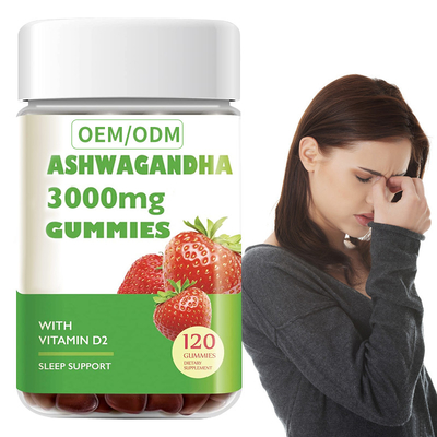 Compte 60 Berry Vegan Plant Based Non mélangé GMO gommeux de la vitamine D d'Ashwagandha