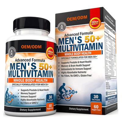 Le Multivitamin des hommes faits sur commande de saveur pour des capsules de Multivitamin de magnésium de calcium de zinc de représentation de foyer d'énergie