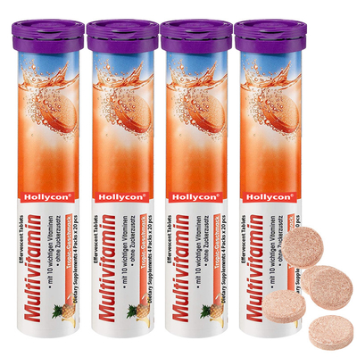 Comprimés effervescents d'OEM 1000Mg de suppléments diététiques de vitamine C de multivitamine 4 paquets 20 PCs