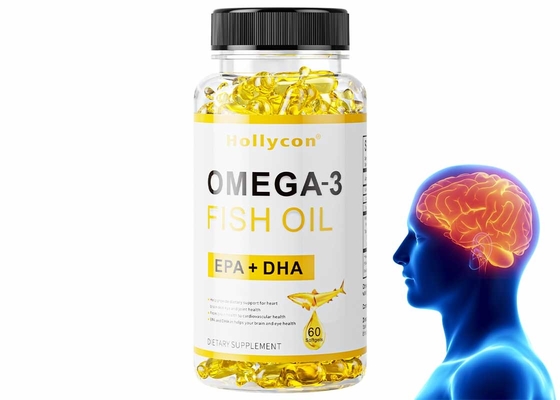 Complément alimentaire Oméga 3 gels doux pour la santé du cerveau et du cœur huile de poisson