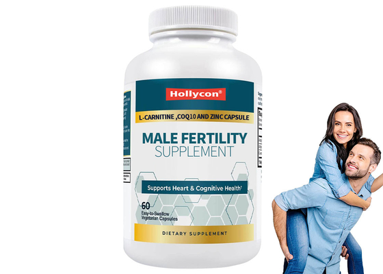 60pcs supplément de fertilité masculine L-carnitine CoQ10 capsule de zinc