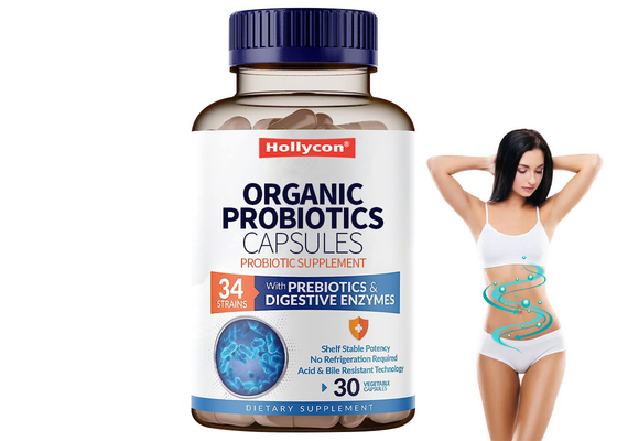 30 Capsules Suppléments alimentaires OEM Probiotiques Probiotiques organiques Capsules