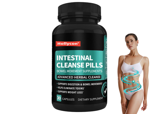 30 Capsules Suppléments alimentaires OEM Mouvement intestinal Pilules de nettoyage intestinal