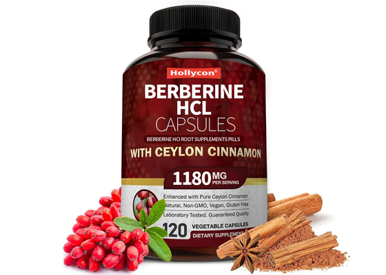 ODM 120 pcs capsules de berbérine HCL pour le système immunitaire et la gestion saine du poids