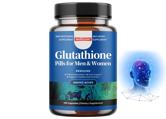 MSDS Pilules de glutathion 120 capsules pour hommes et femmes Supplément de blanchiment de la peau