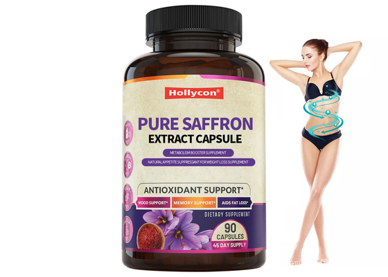 Supplément de capsule d'extrait de safran pur OEM Pour un booster de métabolisme digestif sain