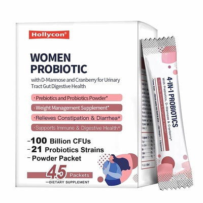 OEM Femmes Probiotique avec D-Mannose et Cranberry Pour les voies urinaires Intestin santé digestive Prébiotiques et probiotiques en poudre