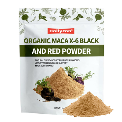 Maca organique X-6 poudre noire et rouge booster énergétique naturel pour les hommes et les femmes poudre de racine de maca