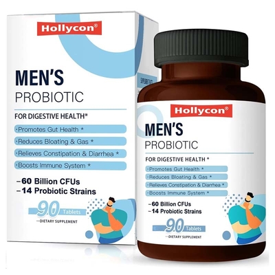 OEM Supplément de soins digestifs et immunitaires Santé intestinale Tablettes de probiotiques pour hommes