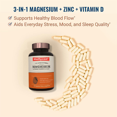 Fournisseur Glycinate de magnésium Capsules Supplément de magnésium Aide au sommeil Soutient la santé des os et du cœur Renforce l' immunité