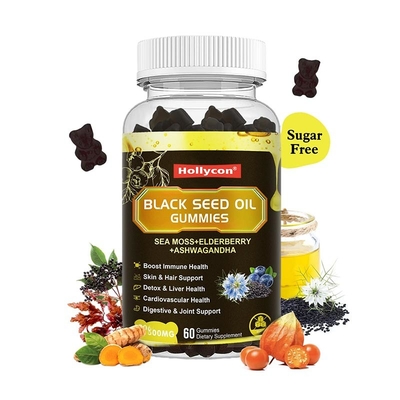 fournisseur huile de graines noires mousse de mer d'Irlande gomme d'ashwagandha extrait de soutien immunitaire