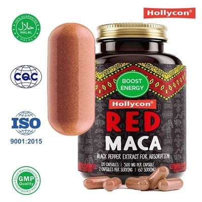 Capsules de racine de maca rouge biologique Augmenter l' énergie