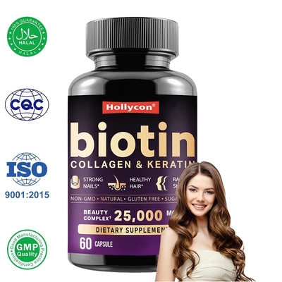 Vitamines pour la croissance des cheveux Capsules de collagène à base de biotine favorisent la croissance des cheveux