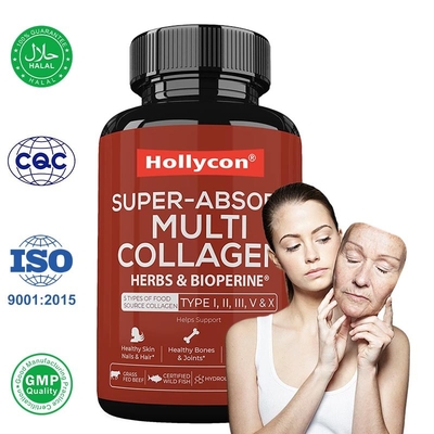 Capsules de collagène réduit les rides soutient la digestion des os articulations