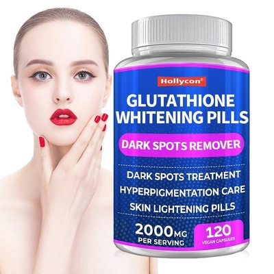 Glutathione blanchissant capsules végétaliennes blanchissant la peau pilule pour éliminer l' obscurité