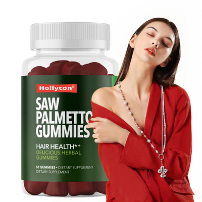 Les gommes de saw palmetto pour la santé du cuir chevelu 75 mg extrait de saw palmetto pour le soutien des cheveux