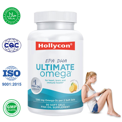 Fabricant Oméga 3 huile de poisson Softgels EPA DHA Supplément favorise la santé du cerveau et du cœur