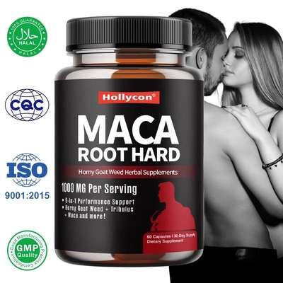 Suppléments à base de plantes à base de maca à marque privée Capsules dures d'herbe de chèvre pour augmenter l'énergie