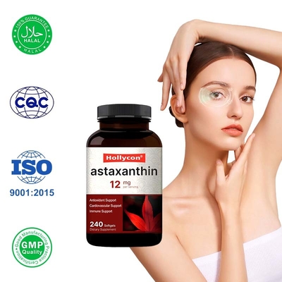 OEM Supplément d'astaxanthine pour la santé oculaire hydratation de la peau et soutien des articulations