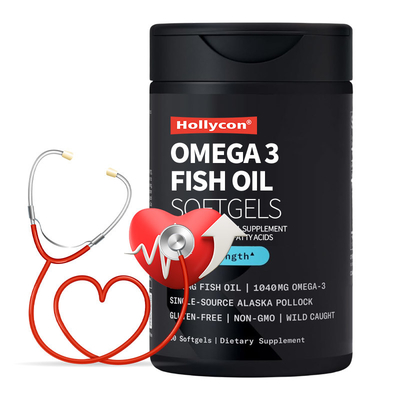 Les gels d'huile de poisson oméga 3 sans bouchon personnalisés soutiennent la santé cardiovasculaire