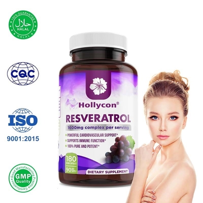 Capsules OEM de resvératrol pour le soutien immunitaire aux antioxydants et à la santé digestive
