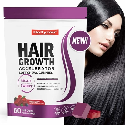 Accélérateur de croissance des cheveux mâche doux gomme pour la croissance des cheveux gomme pour la force des cheveux