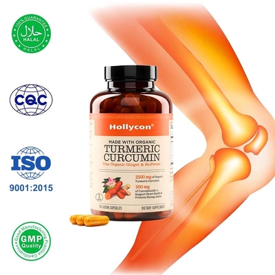 Capsules de curcuma à base de curcumine et de bioperine pour la santé des articulations