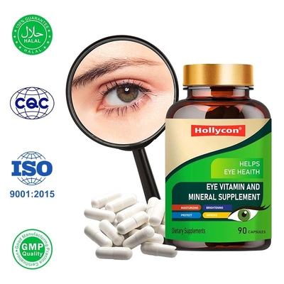 Les capsules de vitamines pour les yeux soutiennent la santé des yeux avec des antioxydants et de la lutéine