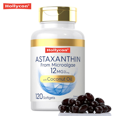 Astaxanthine Softgels avec de l' huile de noix de coco pour une meilleure absorption