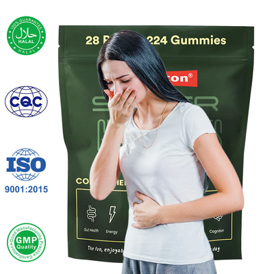 Les gommes de thé vert supplément multivitaminé en poudre de spiruline améliorent la santé intestinale, soutiennent l'immunité