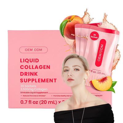Collagène liquide pour soutenir la croissance des cheveux Supplément à boire avec des peptides de collagène