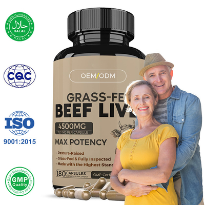 Capsules de foie de bœuf séchées pour hommes et femmes