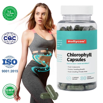 Capsules de chlorophylle pour la détox, la digestion, la santé intestinale et le renforcement de l' énergie cutanée