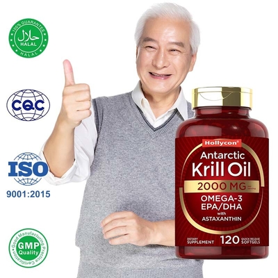 OEM huile de krill antartique gels doux antioxydant anti-âge soutien à la santé cardiaque