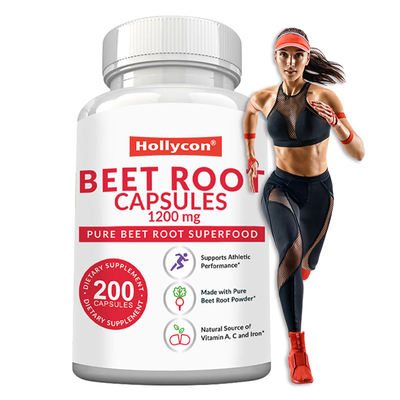 Capsules de racine de betterave pour soutient la pression artérielle 1200mg Capsules de poudre de racine de betterave