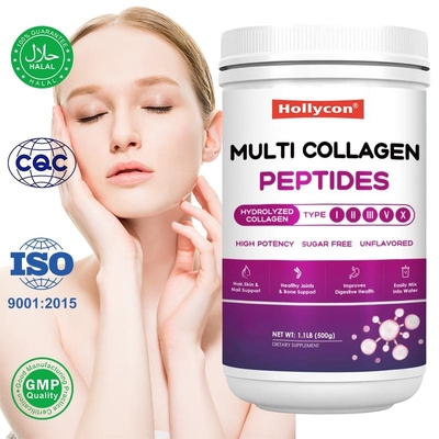 Poudre de peptides de multi-collagène en gros soutient la peau, les cheveux, les ongles et les articulations