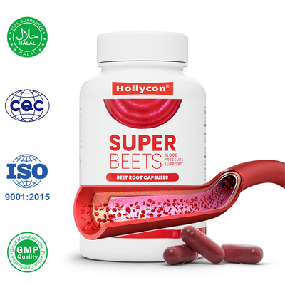 Capsules de racine de betterave d'usine soutiennent l' oxyde nitrique la pression artérielle Santé cardiaque