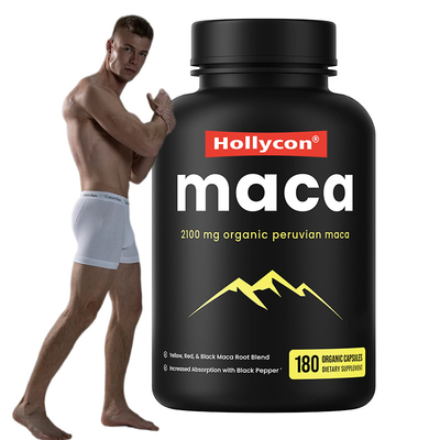 Capsules de racine de maca 2100 mg mélange organique de racine de maca pour fournir de l'énergie Capsules de maca