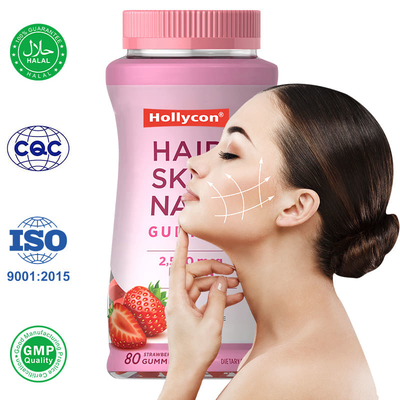 Pour les cheveux, la peau et les ongles gommeuses pour les femmes 2500mcg Biotine pour la croissance des cheveux gommeuses de biotine