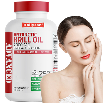 L'huile de krill de l'Antarctique pour soutenir la santé générale 2000 mg huile de krill de l'Antarctique Softgels