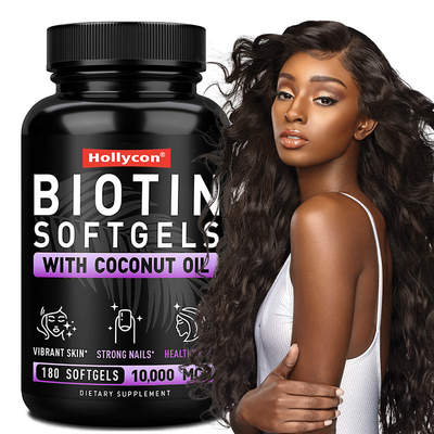 Gels souples à base de biotine pour ongles forts Biotine avec huile de noix de coco pour les cheveux