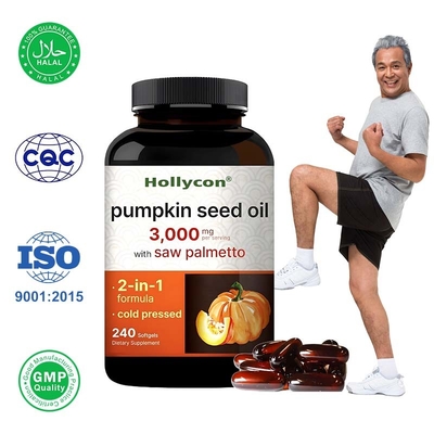 OEM huile de graines de citrouille vierge avec saw palmetto huile de graines de citrouille softgels